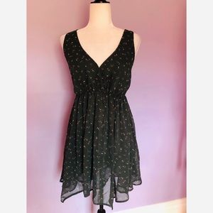 Audrey 3 + 1 green semi sheer dress, S